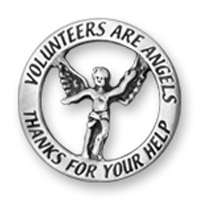 Volunteers are Angels Silver Pin Generic